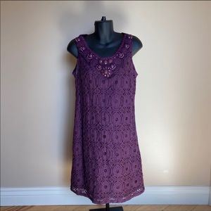 Ronnie Nicole Crochet Lace Sheath Dress